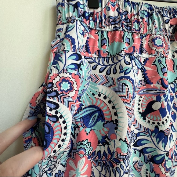 T by Talbots Summer Sporty Athletic Breathable Elastic Waist Skort Paisley M - Picture 3 of 12